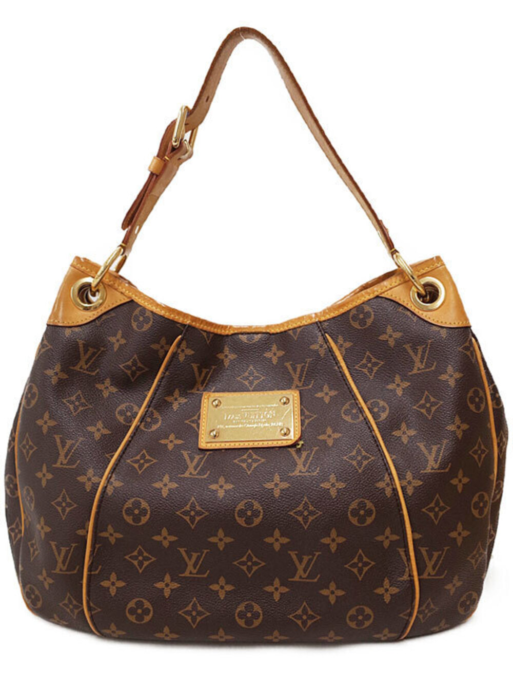 Louis Vuitton Monogram Galliera Hobo Shoulder Bag Canvas Leather Brown